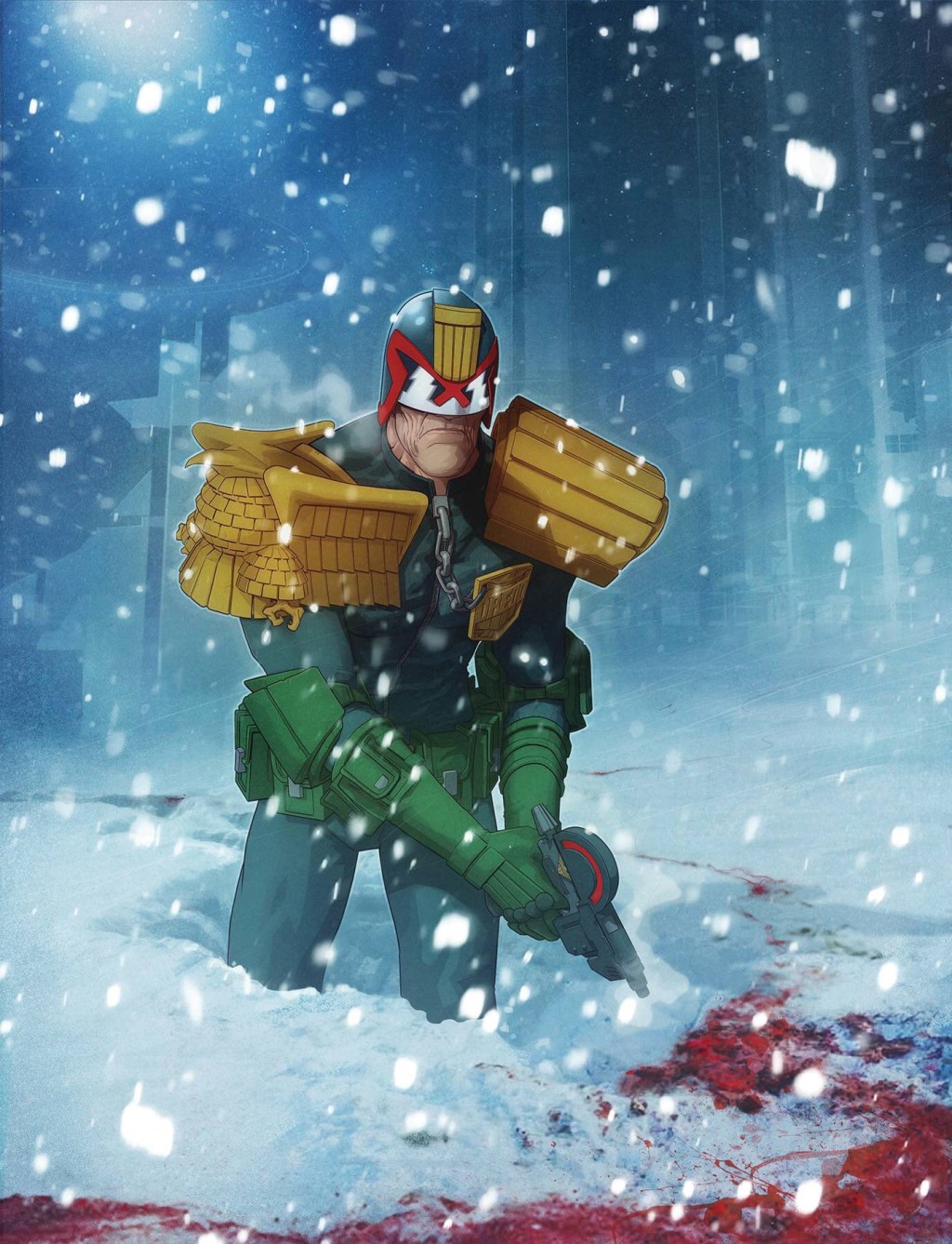 Lee Carter shows Christmas Dredd cover on social&nbsp;media