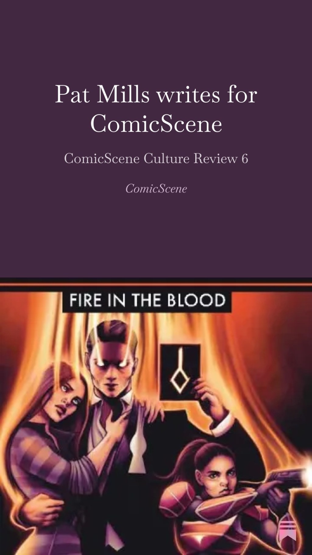 Pat Mills writes for&nbsp;ComicScene