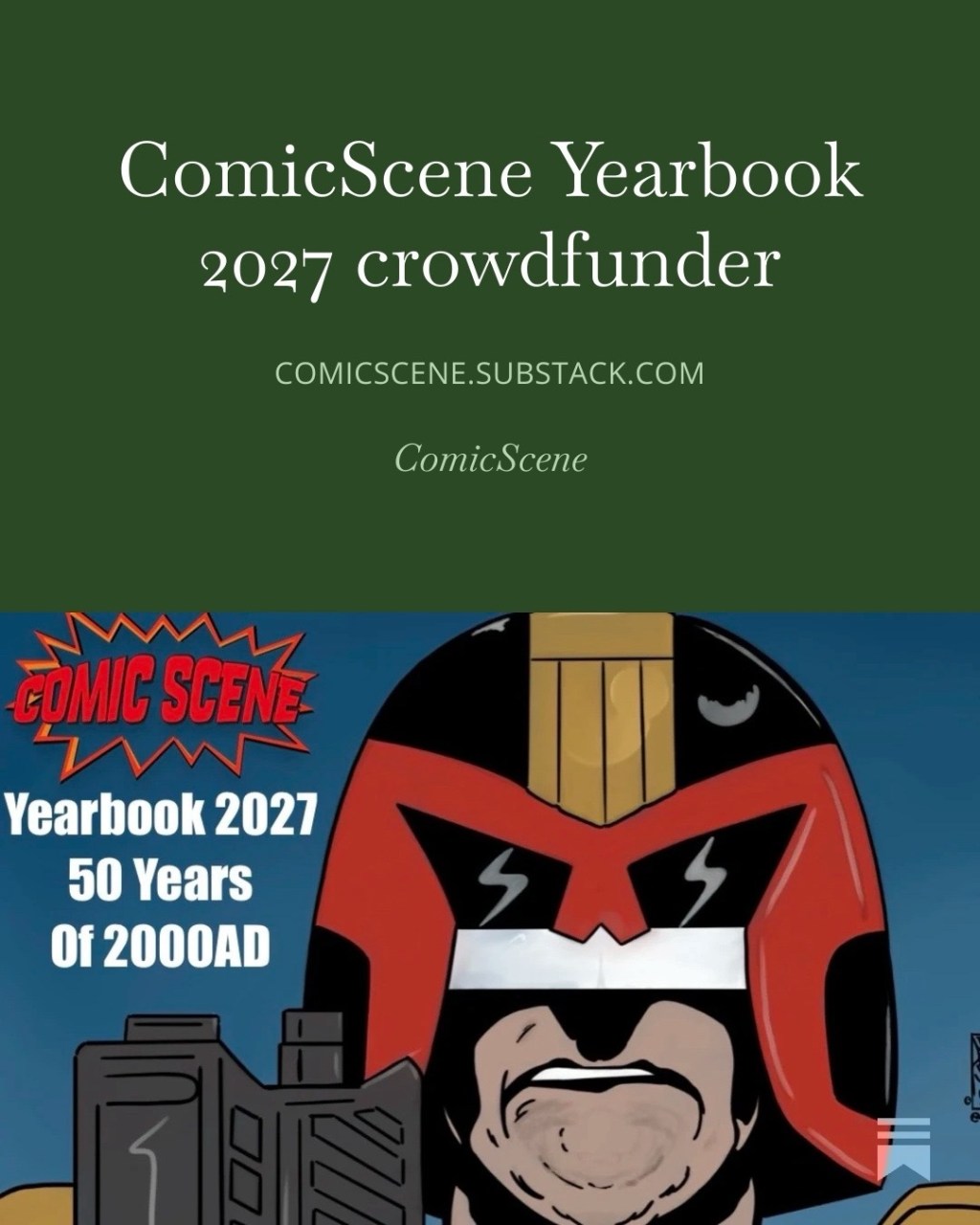 ComicScene Yearbook 2027 crowdfunder&nbsp;launched